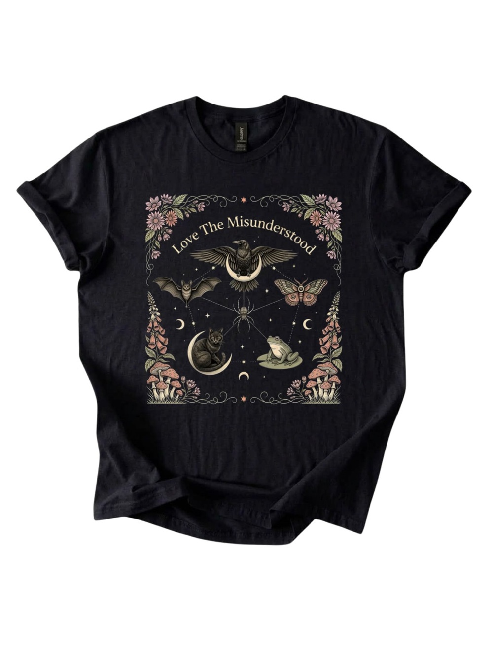 Gildan Love The Misunderstood Black Graphic Tee